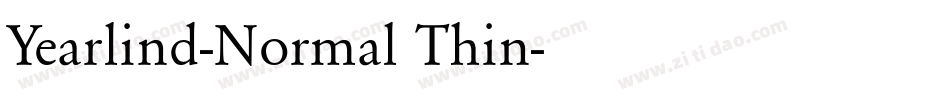 Yearlind-Normal Thin字体转换
